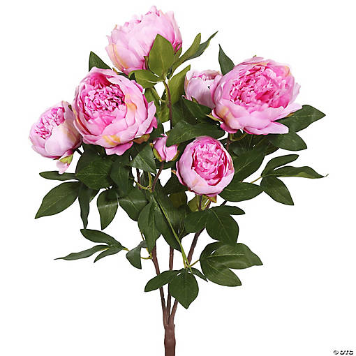 Vickerman 23'' Artificial Cerise Peony Bush