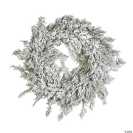 Vickerman 24" Snowy Cedar Wreath