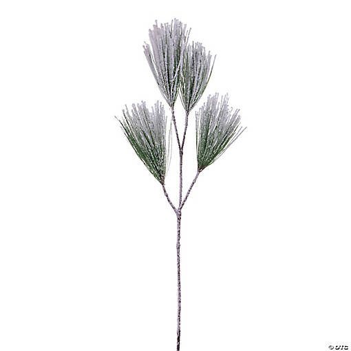 Vickerman 25" Artificial Snow Pine Needle Spray, 3 per bag.