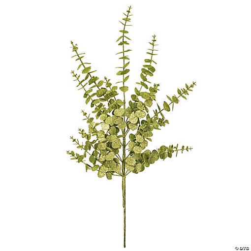 Vickerman 28" Lime Artificial Eucalyptus Glitter Spray, 2 per bag.