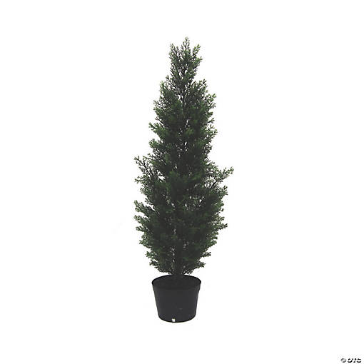 Vickerman 3' Artificial Potted Green Cedar Tree - UV Resistant