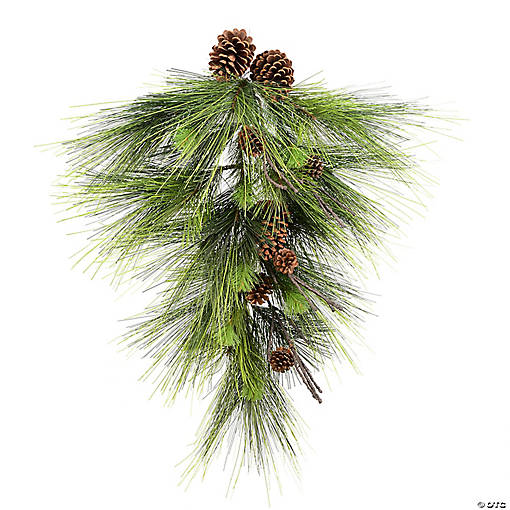 Vickerman 30" Boulder Pine Artificial Christmas Teardrop, Unlit