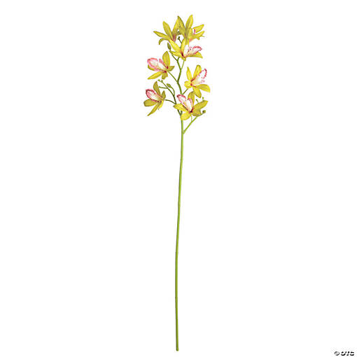 Vickerman 32" Artificial Green Orchid Stem