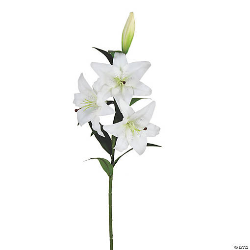 Vickerman 36'' White Real Touch Lily Spray