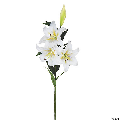 Vickerman 36'' White Real Touch Lily Spray