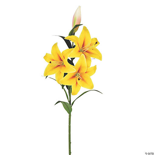 Vickerman 36'' Yellow Real Touch Lily Spray