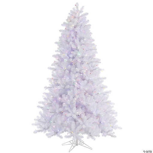 Vickerman 4.5' Crystal White Pine Artificial Christmas Tree, Multi-Colored LED Lights
