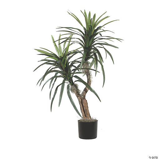 Vickerman 4' Artificial Marginata Bush in Black Pot