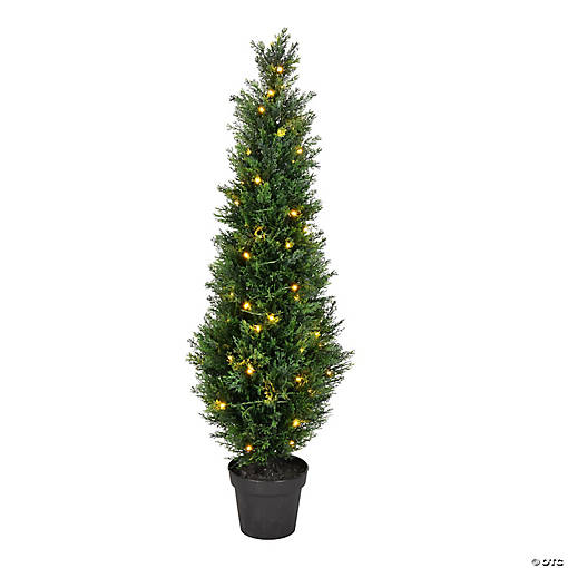 Vickerman 4' Artificial Potted Green Cedar Tree