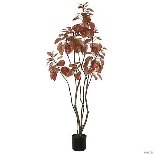 Vickerman 4' Artificial Red Potted Rogot Rurple Tree