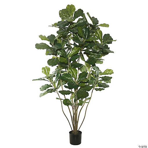 Vickerman 6' Artificial Green Potted Fiddle Tree