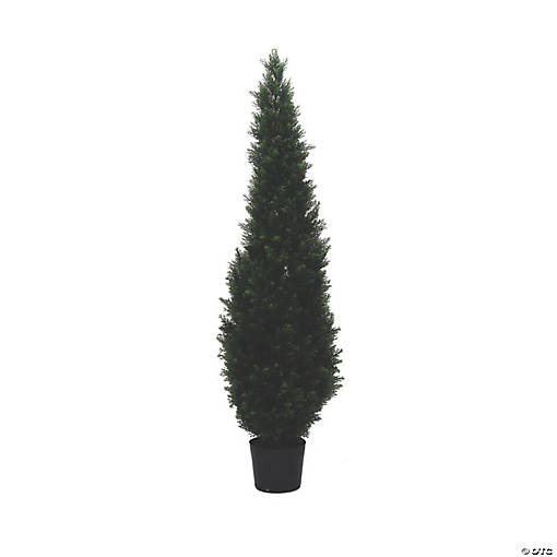 Vickerman 6' Artificial Potted Green Cedar Tree - UV Resistant
