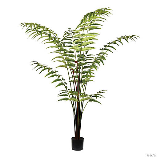 Vickerman 6' Artificial Potted Leather Fern