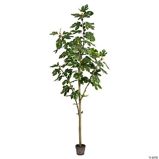 Vickerman 7' Artificial Potted Fig Tree