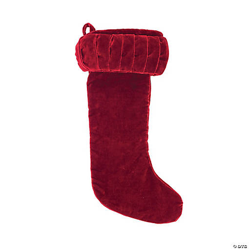 Vickerman Red Plush 8" x 19" Stocking