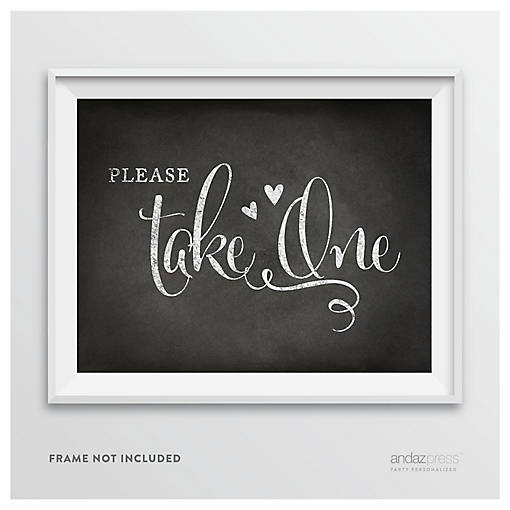 Vintage Chalkboard Please Take One Sign