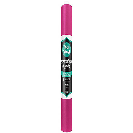 Vinyl 12x36 Roll Perm Adh Fine Glitter Raspberry