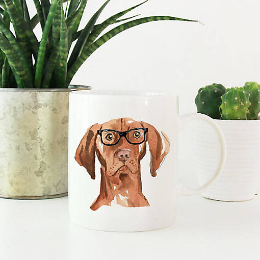 Vizsla Glasses Ceramic Mug