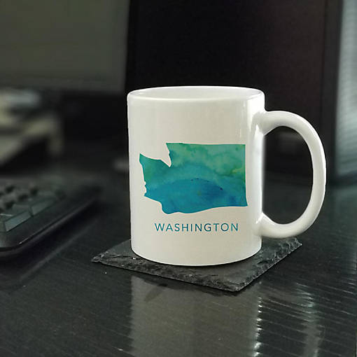 Washington Aqua Blue Water Ceramic Mug