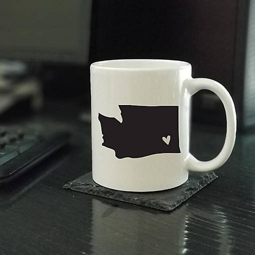 Washington State Heart Ceramic Mug