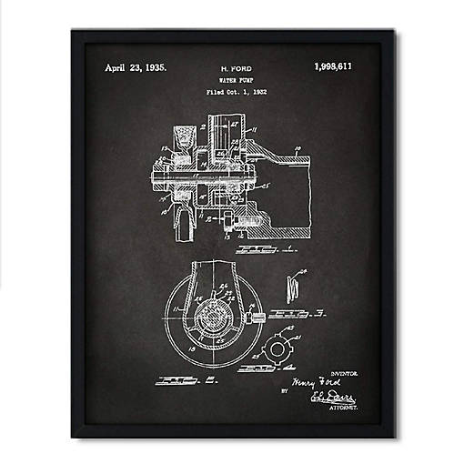 Water Pump Engine Patent 8.5x11in