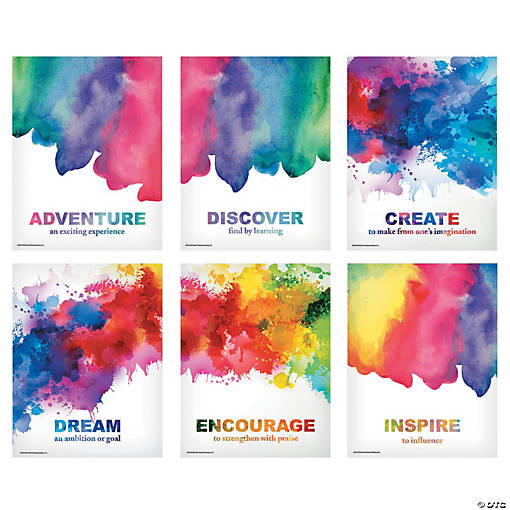 Watercolor Posters - 6 Pc.