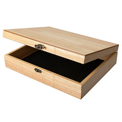 WE Games Wooden Keepsake Stash Box, Decorative Memory or Storage Box