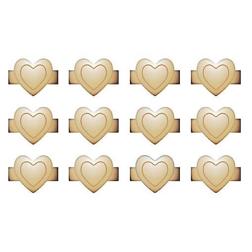 We R Charm Stapler Charm 12/Pkg-Gold Heart