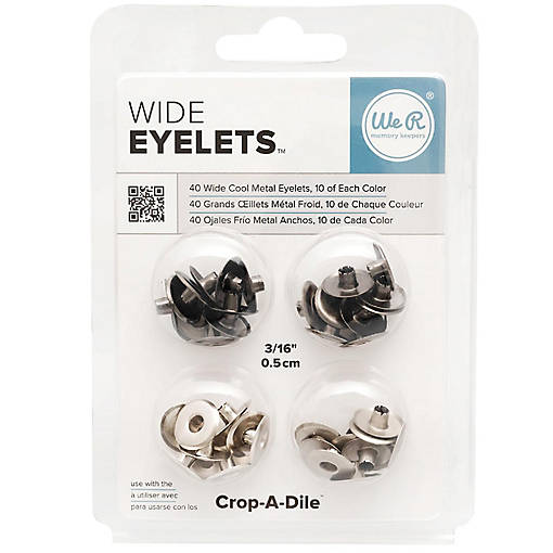 We R Eyelets Wide 40/Pkg-Cool Metal