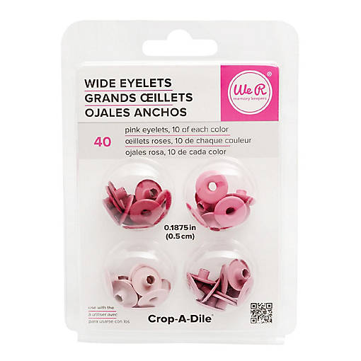 We R Eyelets Wide 40/Pkg-Pink