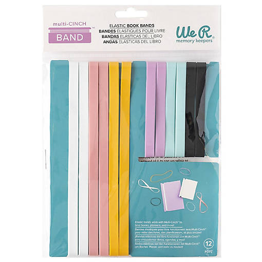 We R Memory Keepers Cinch Elastic Binding Bands-12/Pkg