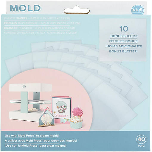 We R Memory Keepers Mold Press Plastic Sheets 40/Pkg-Clear