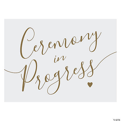Wedding Ceremony in Progress Sign 