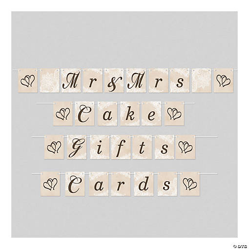 Wedding Pennant Banner Set