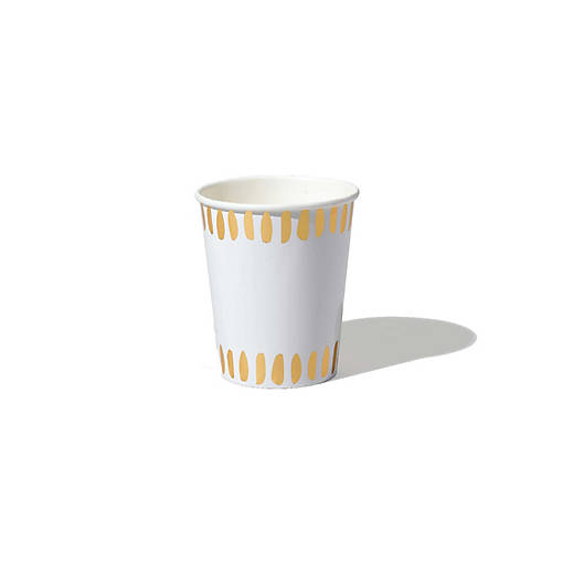 White Brushstroke Cups (10 per pack)