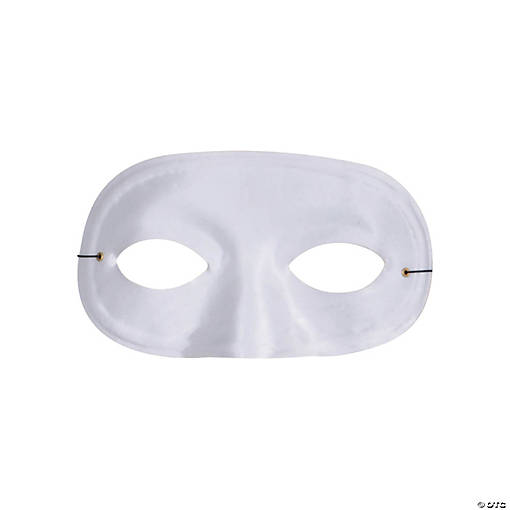 White Domino Half Mask