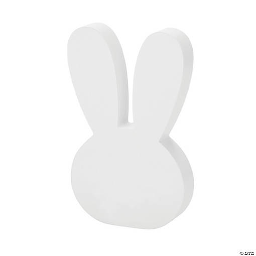 White Easter Bunny-Shaped Tabletop Decoration