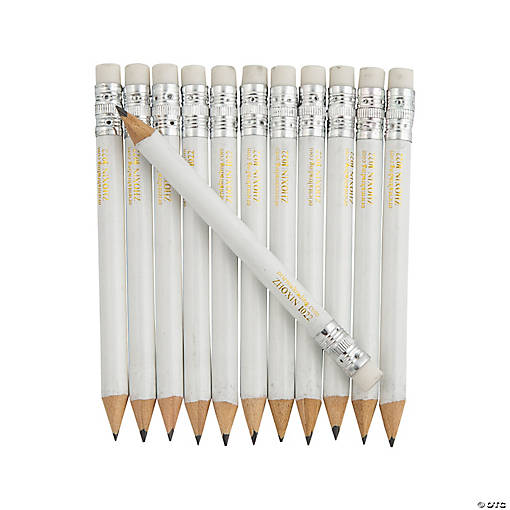 White Mini Pencils - 24 Pc.