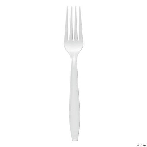 White Plastic Disposable Forks (600 Forks)