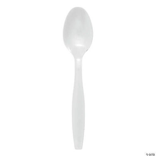 White Plastic Disposable Spoons (1000 Spoons)