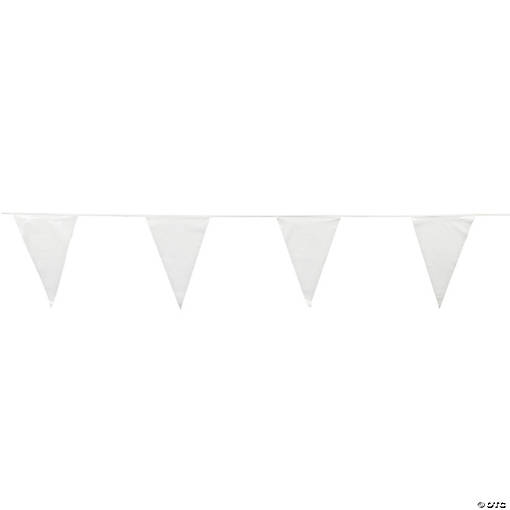 White Plastic Pennant Banner