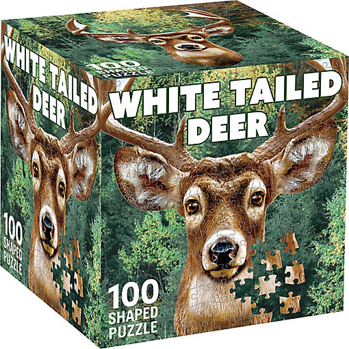 White Tail Deer 100 Piece Shaped Jigsaw Puzzle