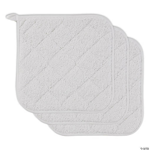 White Terry Potholder (Set 3)