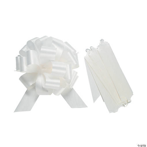 White Wedding Pull Bows - 12 Pc.