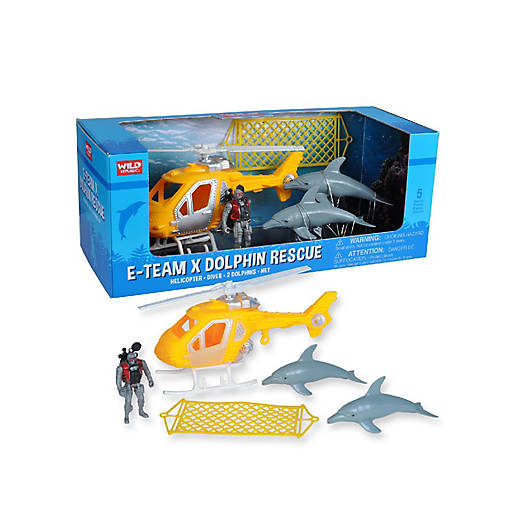 Wild Republic E-Team Box Set Dolphin Figurines, 5 Pieces