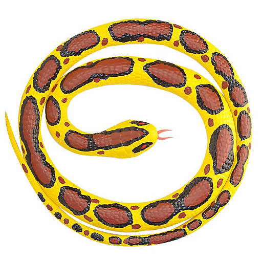 Wild Republic Rubber Snake Burmese Python Figurines, 46 Inches