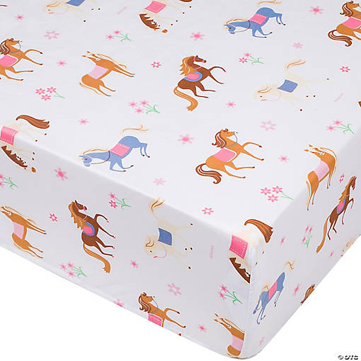 Wildkin Horses Microfiber Fitted Crib Sheet