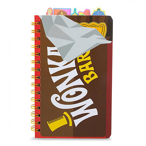 Willy Wonka Bar 5-Tab Spiral Notebook With 75 Sheets