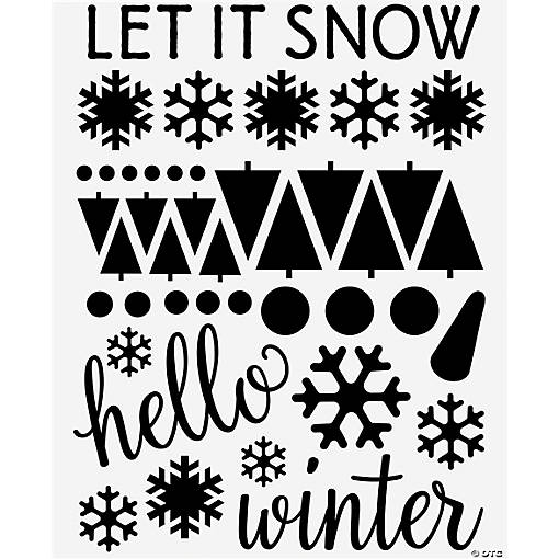 Winter Mason Jar Decals - 24 Pc.