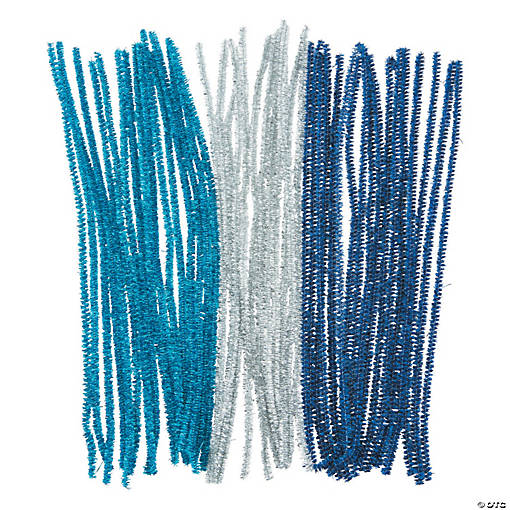 Winter Metallic Chenille Stems - 50 Pc.